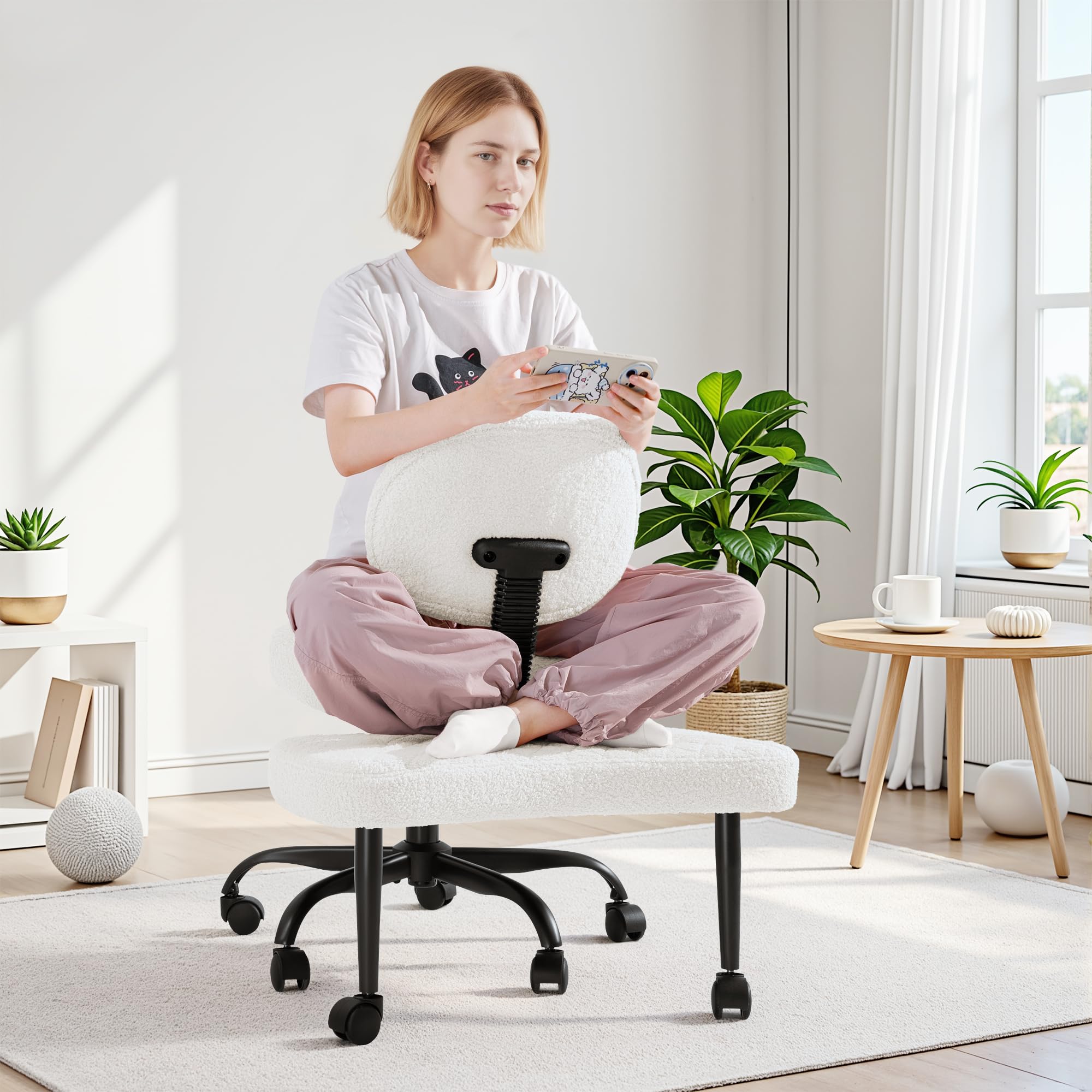Amazon.com: GUNJI Ergonomic Criss Cross Legged Office Chair, 360
